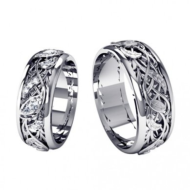 Обручальные кольца KO-OKB253G | KO-OKB253G-K5946 - Ювелирный салон KotaOsta