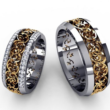 Обручальные кольца KO-OK5G | KO-OK5G-K5950 - Ювелирный салон KotaOsta