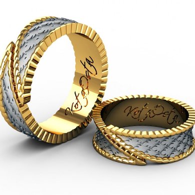 Обручальные кольца KO-OK72G | KO-OK72G-K5952 - Ювелирный салон KotaOsta