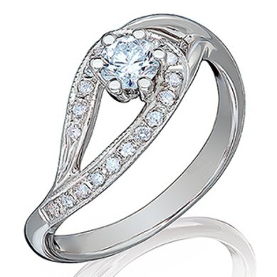 Помолвочное кольцо 1675-М6150 - Ювелирный Дом Маска