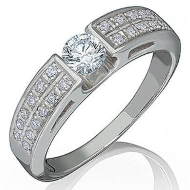 Помолвочное кольцо 1154-М6152 - Ювелирный Дом Маска