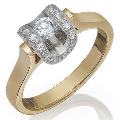 Помолвочное кольцо 1192-М6154 - Ювелирный Дом Маска