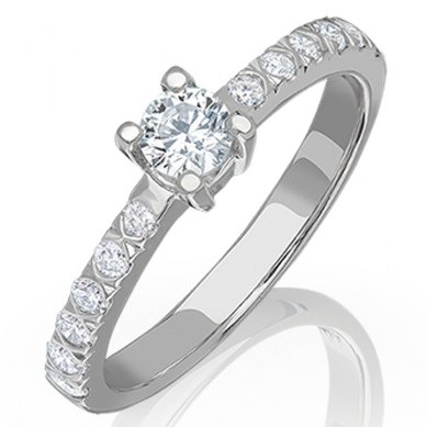 Помолвочное кольцо 1615-М6155 - Ювелирный Дом Маска