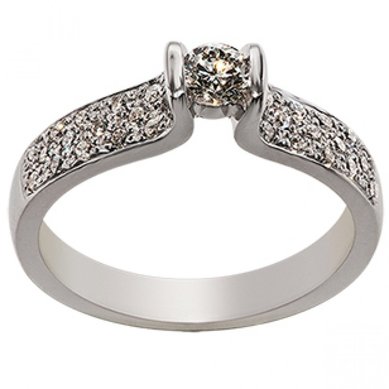 Помолвочное кольцо 1645-М6157 - Ювелирный Дом Маска