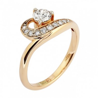 Помолвочное кольцо 1103010-К6284 - Ювелирный дом КРИСТАЛЛ МЕЧТЫ