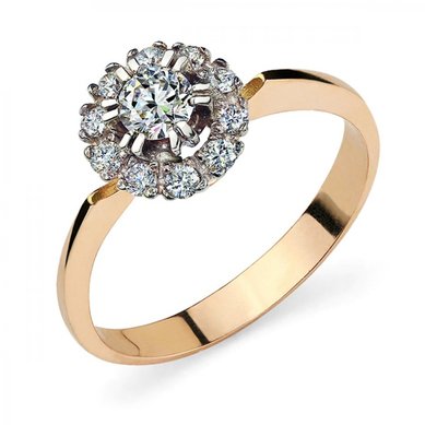 Помолвочное кольцо 81161-Ю6366 - Ювелирный магазин Юверос