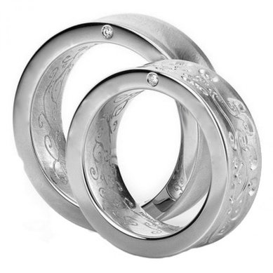 Обручальные кольца W-040 | W-040-S6496 - Ювелирный салон Skyline Jewelry