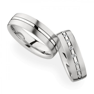 Обручальные кольца W-085 | W-085-S7041 - Ювелирный салон Skyline Jewelry