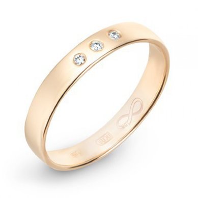 Обручальное кольцо R01-WED-00003-М7100 - Ювелирный бренд Московский ювелирный завод