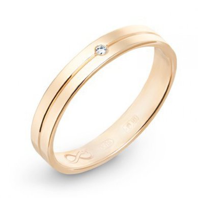 Обручальное кольцо R01-WED-00008-М7102 - Ювелирный бренд Московский ювелирный завод