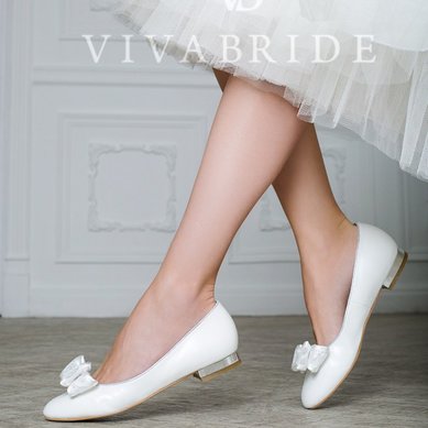 Свадебная обувь Florence Lace Bow-V2412 - Салон обуви VivaBride