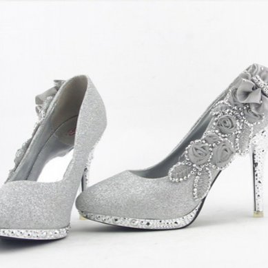 Свадебная обувь Серебро-C2483 - Свадебный салон Celebrity
