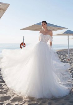 Свадебное платье К 0497-M69597. А-силуэт, длинное без шлейфа.