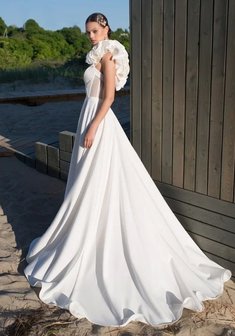 Свадебное платье К 0519-M69620. А-силуэт, длинное со шлейфом.