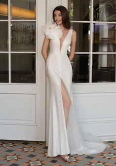 Свадебное платье ММ 0876-M69736. Силуэт Русалка (Рыбка), длинное со шлейфом.