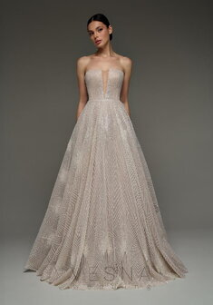 Свадебное платье Вирджини Люкс-V70054. С пышной юбкой, длинное без шлейфа.