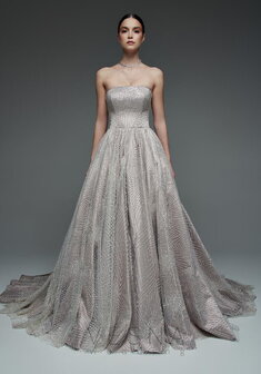 Свадебное платье Миссури Софт Пинк-V70056. С пышной юбкой, длинное со шлейфом.