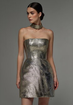 Вечернее платье Жаклин Спейс-V70674. С прямой юбкой, короткое без шлейфа.