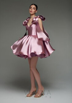 Вечернее платье Принцесс Пион-V70700. С пышной юбкой, короткое без шлейфа.