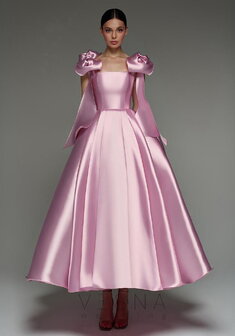 Вечернее платье Келли Сакура-V70704. С пышной юбкой, длинное без шлейфа.