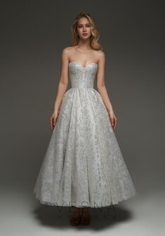 Вечернее платье Мари Скай-V70821. С пышной юбкой, длинное без шлейфа.