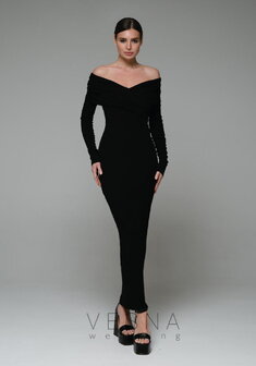 Вечернее платье Тесси-V70861. Силуэт Русалка (Рыбка), длинное без шлейфа.