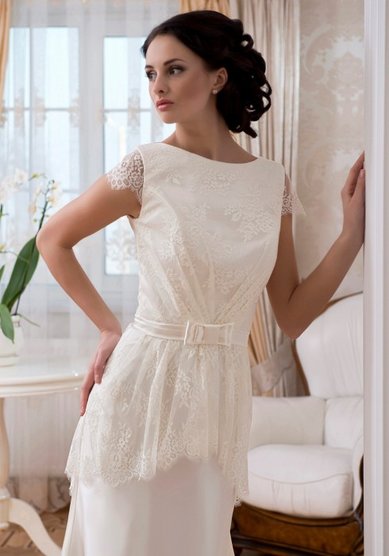 Свадебное платье ГлорияБаска-S38698 - Свадебный салон Sharmel