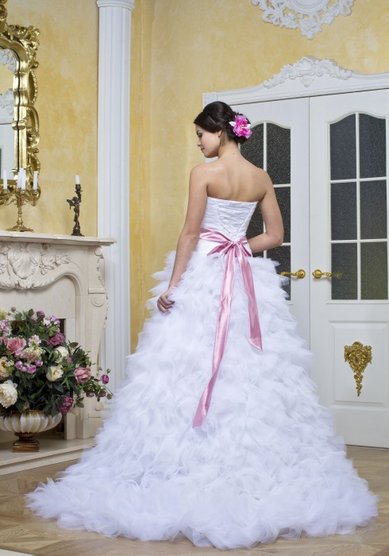 Свадебное платье Кэт (с перьями)-В40351 - Свадебный салон Венера