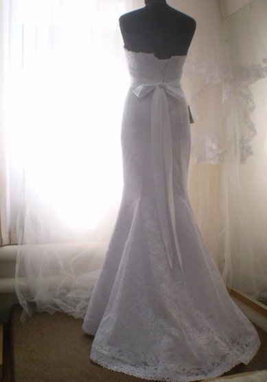 Свадебное платье Русалка (гипюр)-В42432 - Свадебный салон Венера