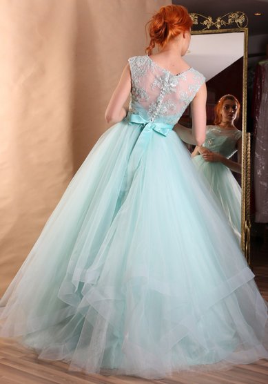 Свадебное платье Мятный аквамарин-Y49280 - Салон свадебной и вечерней моды Your Love Story