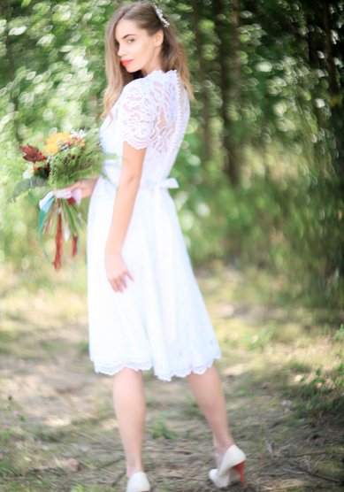 Свадебное платье Утренняя роса-М58349 - Свадебный салон МОЯ СВАДЬБА