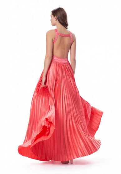 Вечернее платье Персик-М58501 - Свадебный салон Мендельсон