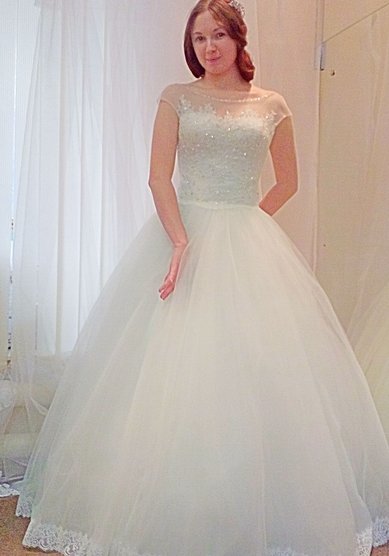 Свадебное платье Татьянка (закрытая с вышивкой)-В58849 - Свадебный салон Венера