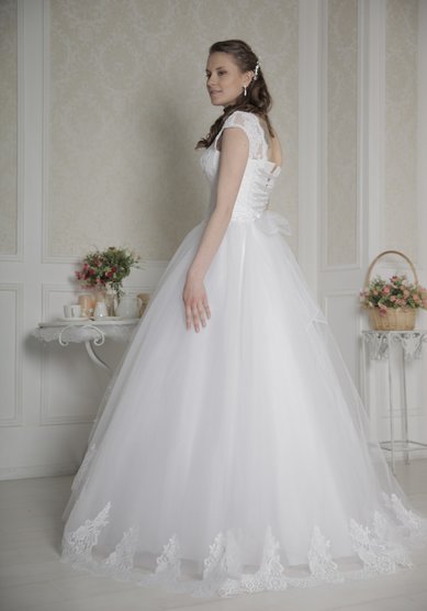 Свадебное платье Татьянка (с кружевным краем )-В59910 - Свадебный салон Венера