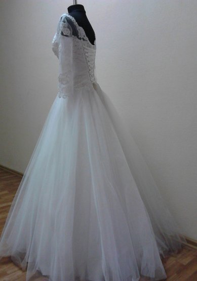 Свадебное платье Анастасия (с рукавом)-В61560 - Свадебный салон Венера