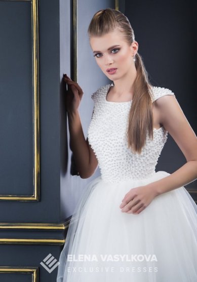 Вечернее платье V-044-П63684 - Свадебный салон ПЛАТЬЕ МЕЧТЫ