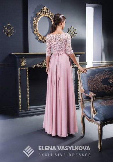 Вечернее платье V-015-П63688 - Свадебный салон ПЛАТЬЕ МЕЧТЫ