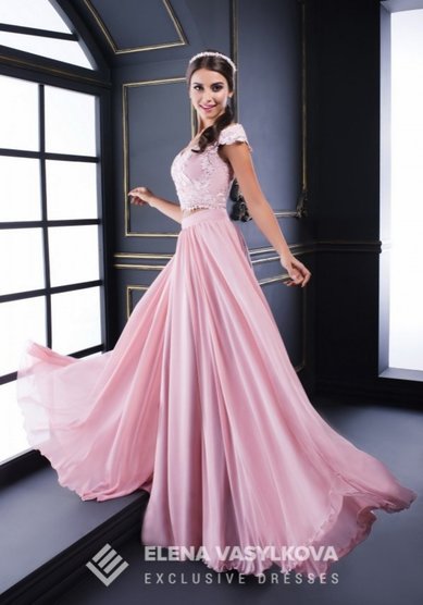 Вечернее платье V-033-П63695 - Свадебный салон ПЛАТЬЕ МЕЧТЫ