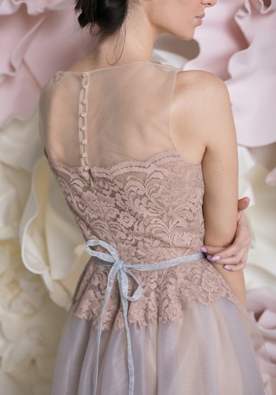 Вечернее платье Эстэль миди-C64012 - Свадебный салон Celebrity