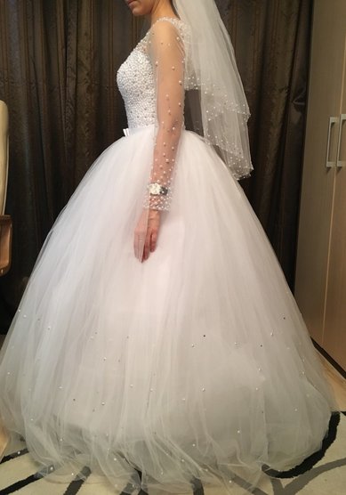 Свадебное платье Агния (фата в комплекте)-М65758 - Свадебный салон Мендельсон