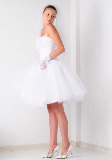 Свадебное платье Короткое-В16450 - Свадебный салон Венера