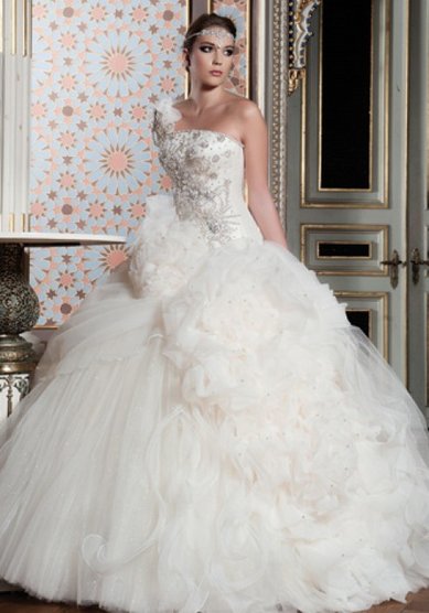 Свадебное платье 1300290-1-2 Сабрина Лямка-S31816 - Свадебный салон Sharmel