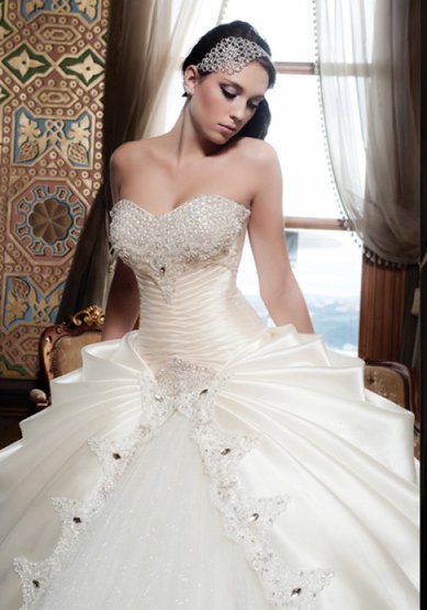 Свадебное платье 1300160-4 Шахерезада Лиф-S32351 - Свадебный салон Sharmel