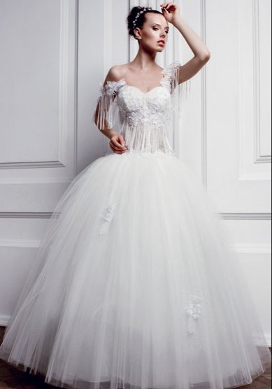 Свадебное платье Ромашка Молоко-S34326 - Свадебный салон Sharmel