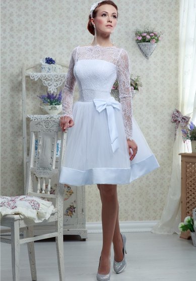 Свадебное платье Джулия короткое-N34648 - Свадебный салон Noelle