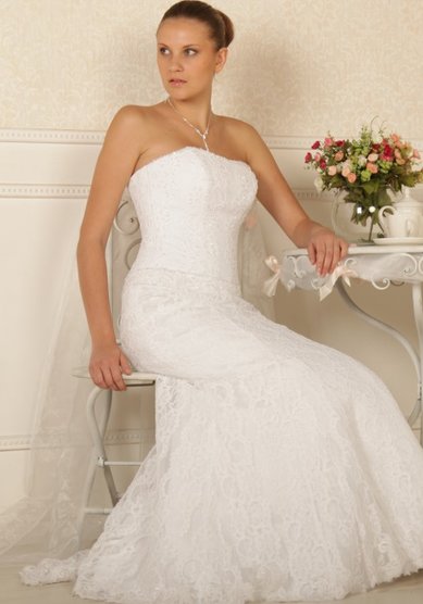 Свадебное платье Маргарет (гипюр)-В34686 - Свадебный салон Венера