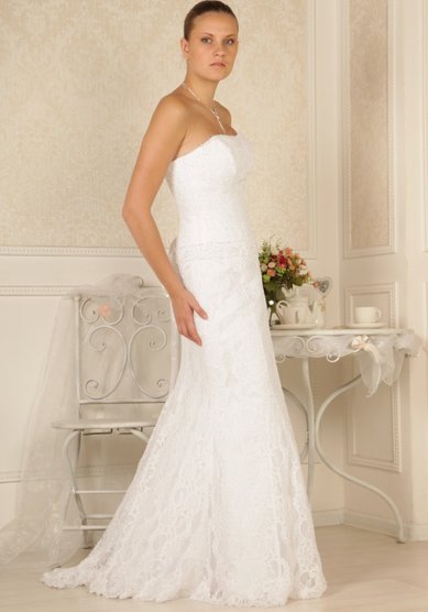 Свадебное платье Маргарет (гипюр)-В34687 - Свадебный салон Венера