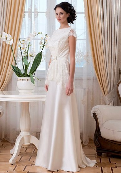 Свадебное платье ГлорияБаска-S38698 - Свадебный салон Sharmel