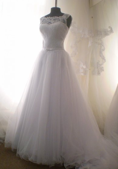 Свадебное платье Татьянка (вырез лодочка)-В42423 - Свадебный салон Венера