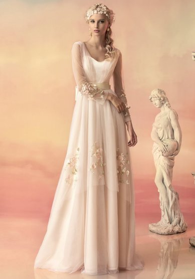 Свадебное платье Климентия (шелк)-Р44313 - Свадебные салоны Рейна